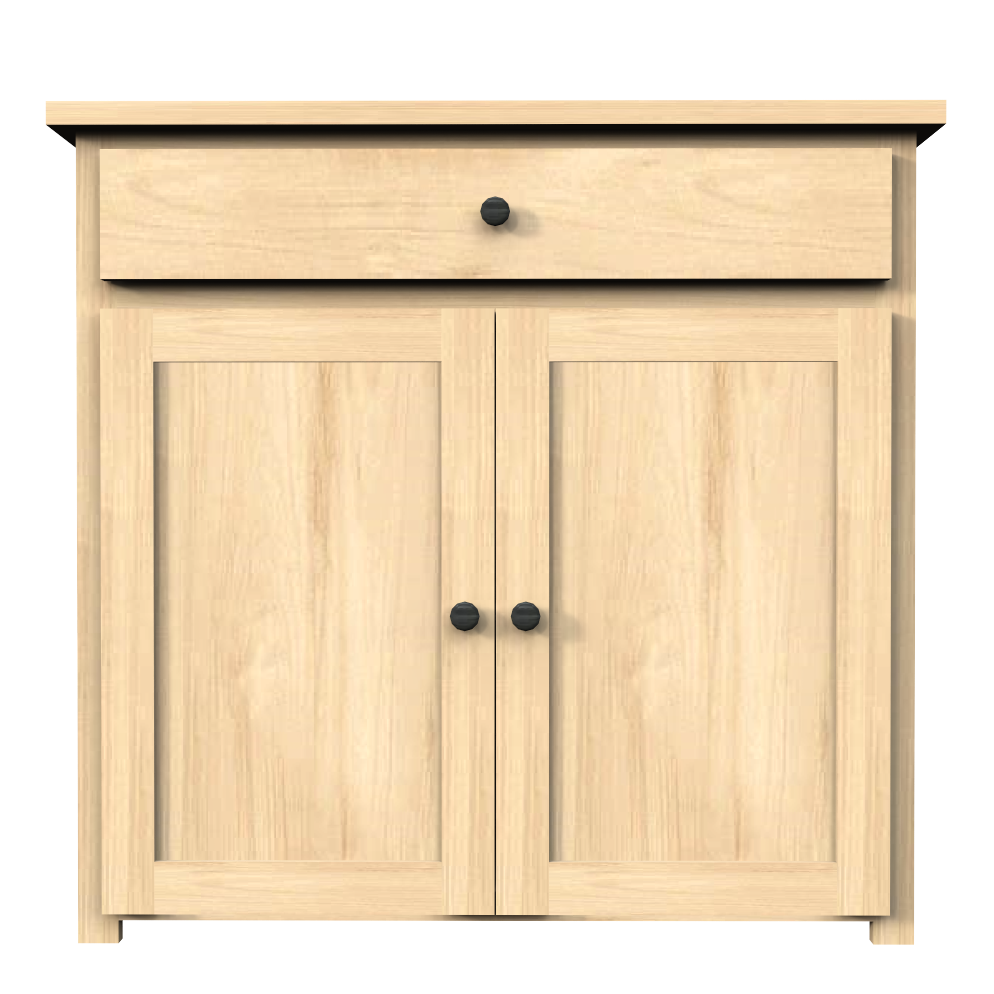 Berkshire Shaker Cabinet with Drawer - 12"d