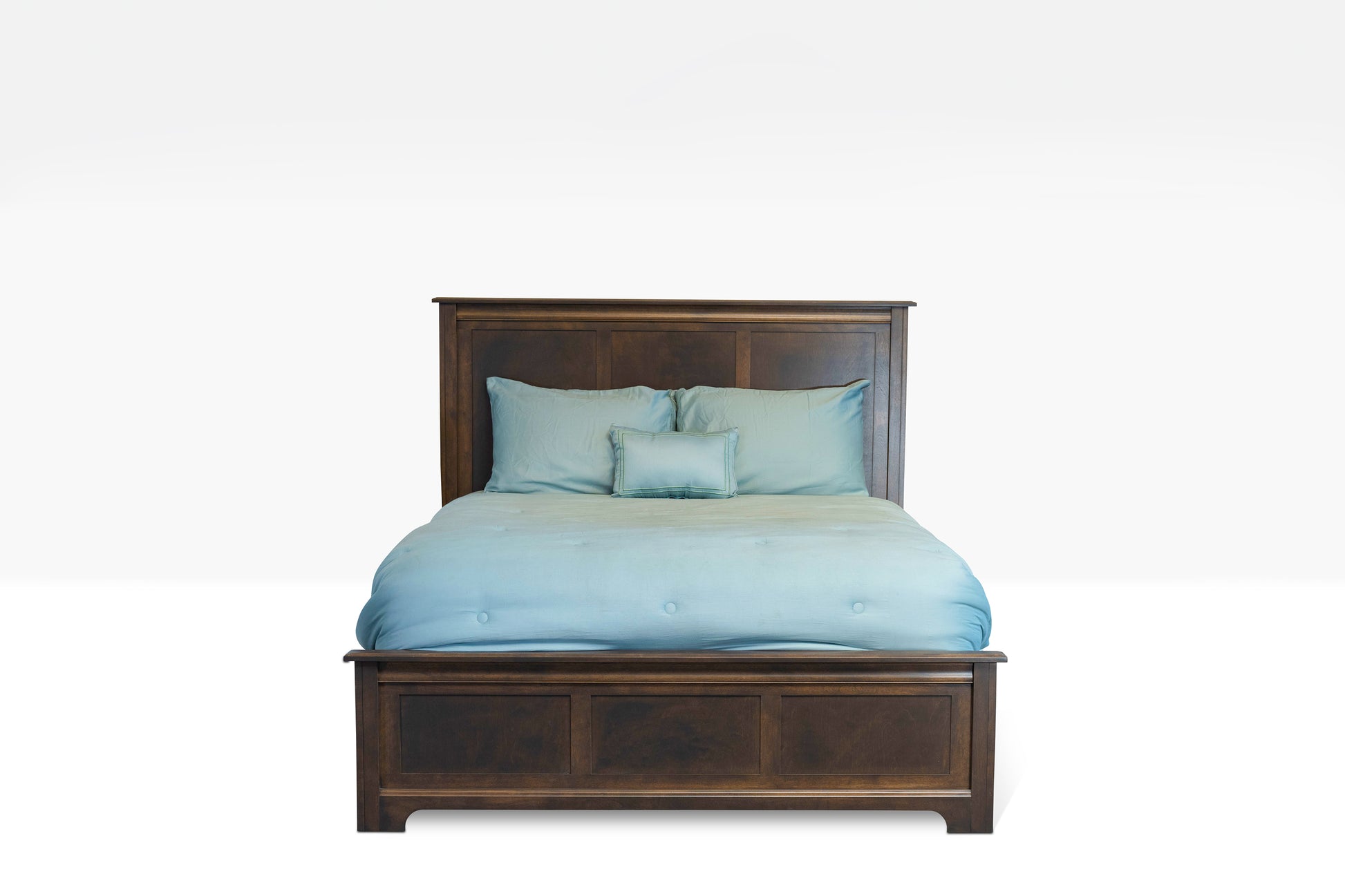 Acadia Madison Platform Bed, Shown in queen size in Driftwood finish.