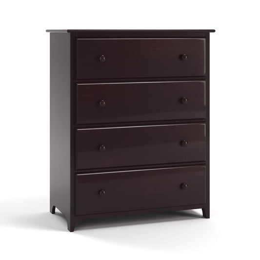 Acadia Shaker Chest with four drawers in black finish.