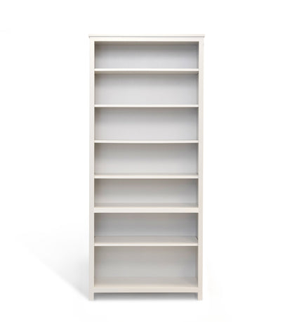 Acadia Tremont Bookcase shown empty in Revere Pewter finish.