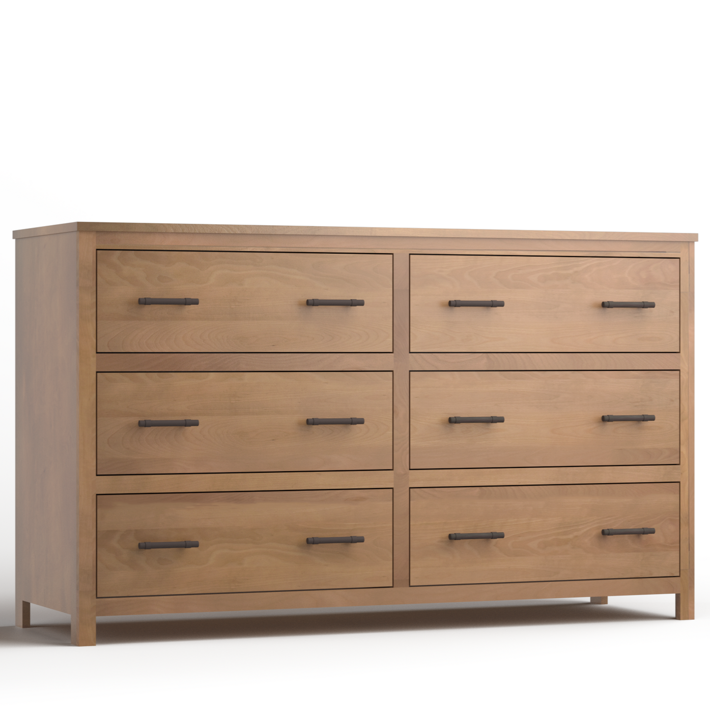 Acadia Tremont Six Drawer Dresser features 6 large drawers and hardwood construction. Shown in Nutmeg finish.