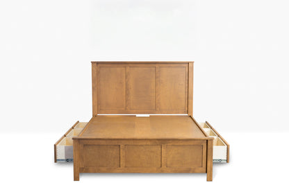 Acadia Tremont Storage Bed with Six Drawers, shown with all drawers open to highlight storage space.