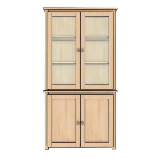 Berkshire Shaker China Cabinet is built in birch and features adjustable shelving.