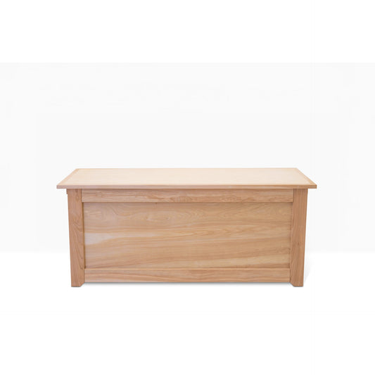 Berkshire Blanket Chest is built in birch, and is shown unfinished.