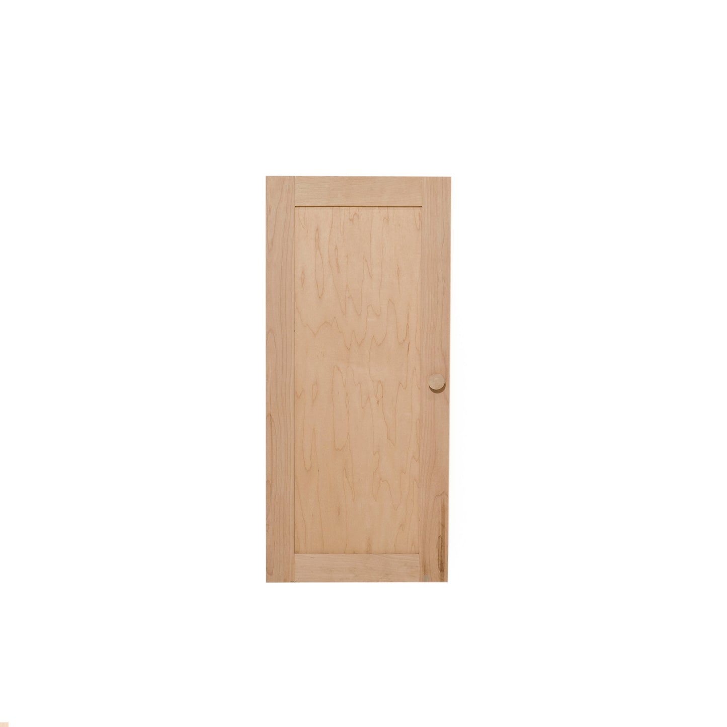 Details of unfinished door used for Berkshire Shaker Stepback Bookcase Hutch. 