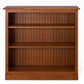 Acadia Cottage Bookcases: Compact and charming with a nutmeg finish and rustic design, ideal for small spaces at 12" depth. Shelving is adjustable.