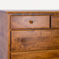 Acadia Shaker Chest with Split Top Drawer with four large drawers and two small drawers. Pictured in Walnut finish, close up to show details of small drawers. 