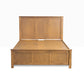 Acadia Tremont Storage Bed with Three Drawers shown with no mattress from the front in Early American finish.