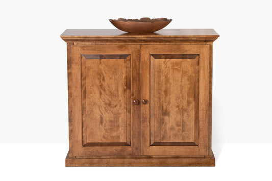 Berkshire Dover Cabinet is constructed in birch with adjustable shelving, shown in country pine finish.