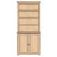 Berkshire Shaker Stepback Bookcase Hutch is built from birch and features adjustable shelving. 