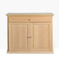 Berkshire Dover Cabinet with Drawer with birch construction, shown unfinished.  Features one drawer and adjustable shelving.