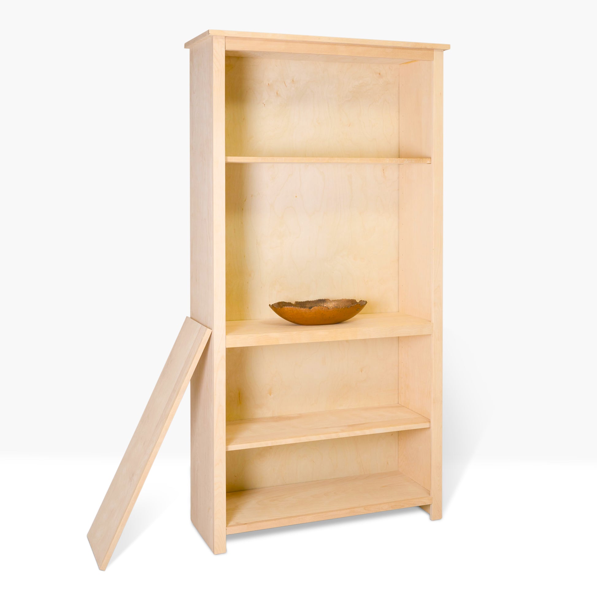 Berkshire Easton Bookcase, made from birch, and pictured unfinished.