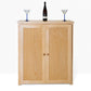 Berkshire Plymouth Cabinet shown in unfinished birch, featuring adjustable shelving.