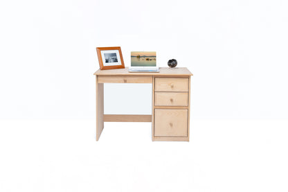 Berkshire Student Desk with Drawers features one wide drawer and three standard width drawers. Shown in unfinished birch.