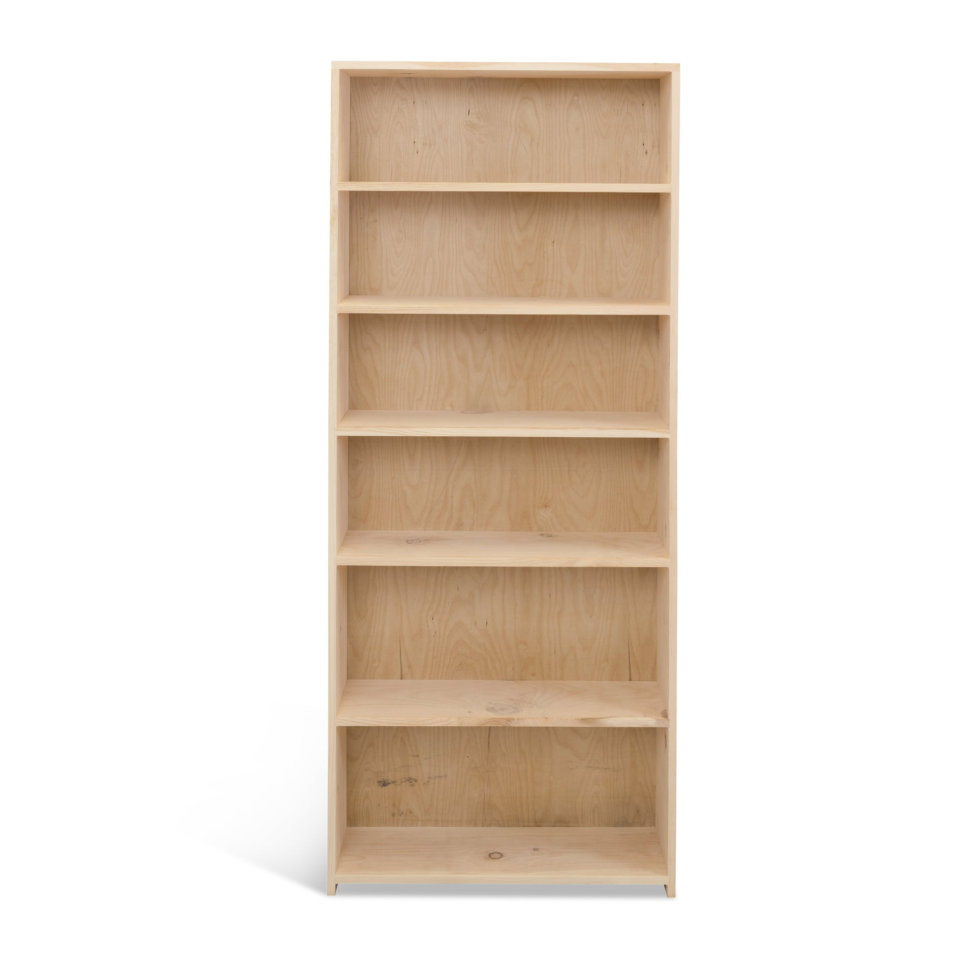 Evergreen Pine Bookcase with 9-1/4" depth shown unfinished.